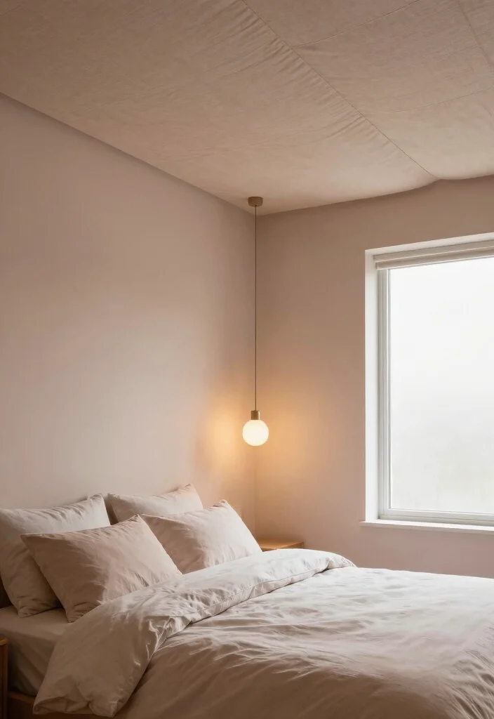 17 Ceiling Panels Ideas With Texture & Depth - 5. Soft Fabric Panels 1