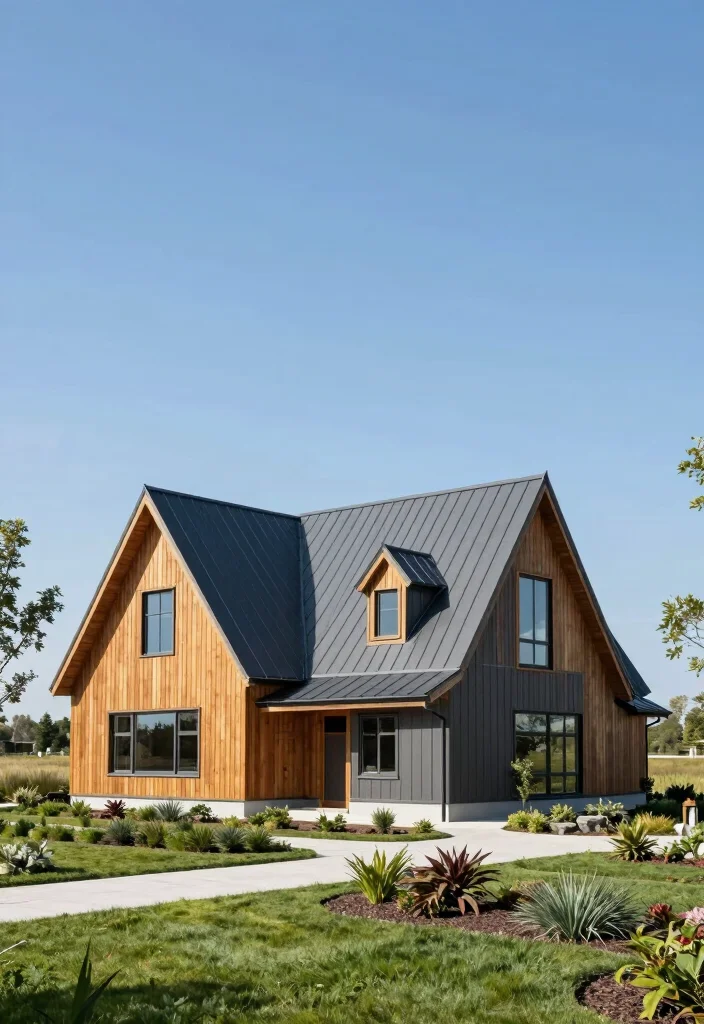 17 Contemporary Farmhouse Exterior Ideas With Modern Edge - 12. Embracing Asymmetry 1
