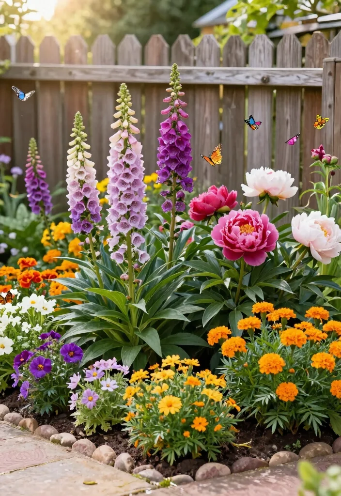 17 Cottage Landscaping Front Yard Ideas With Storybook Charm - 1. Colorful Flower Borders 1