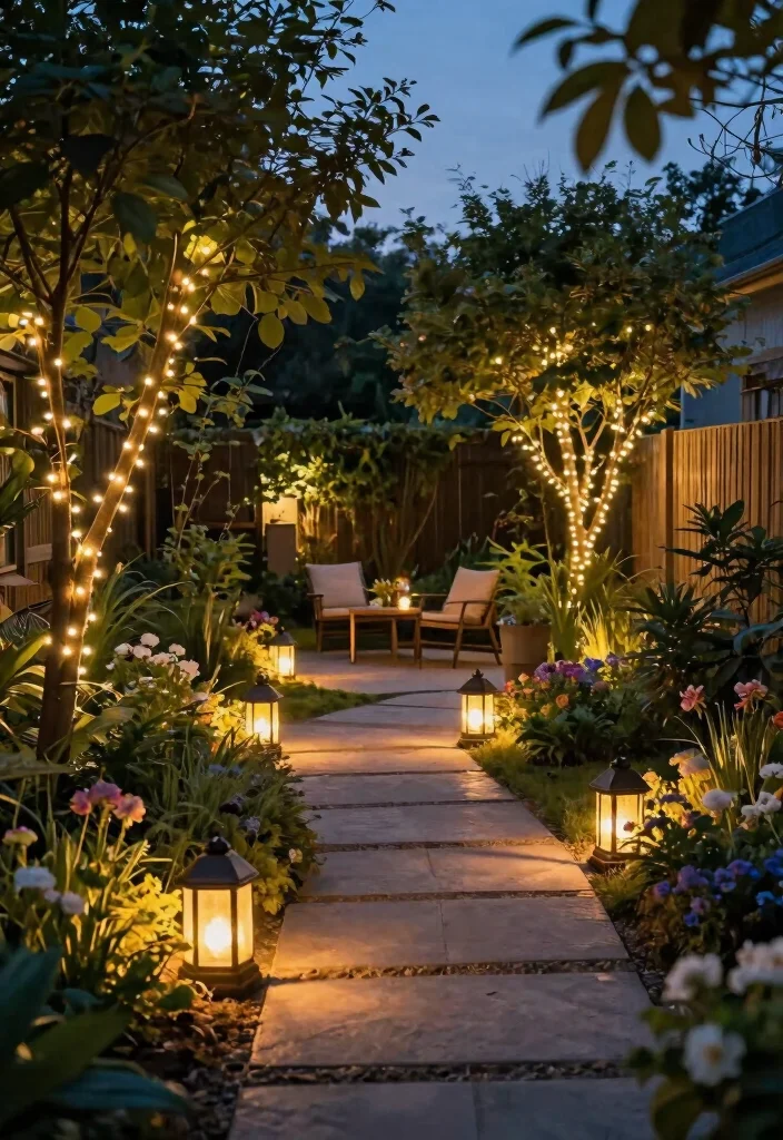 17 Cottage Landscaping Front Yard Ideas With Storybook Charm - 13. Garden Lighting 1