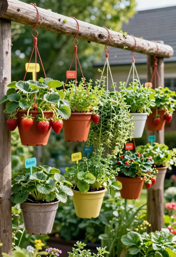 17 Cottage Landscaping Front Yard Ideas With Storybook Charm - 15. Edible Hanging Gardens 1