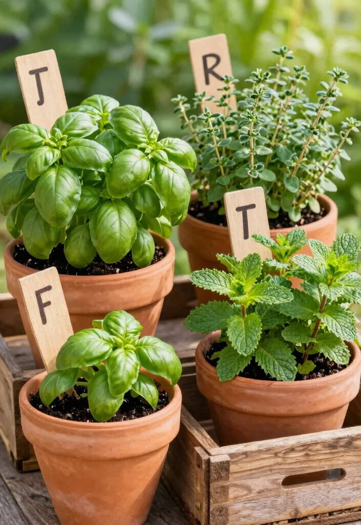 17 Cottage Landscaping Front Yard Ideas With Storybook Charm - 8. Herb Gardens in Unique Containers 1