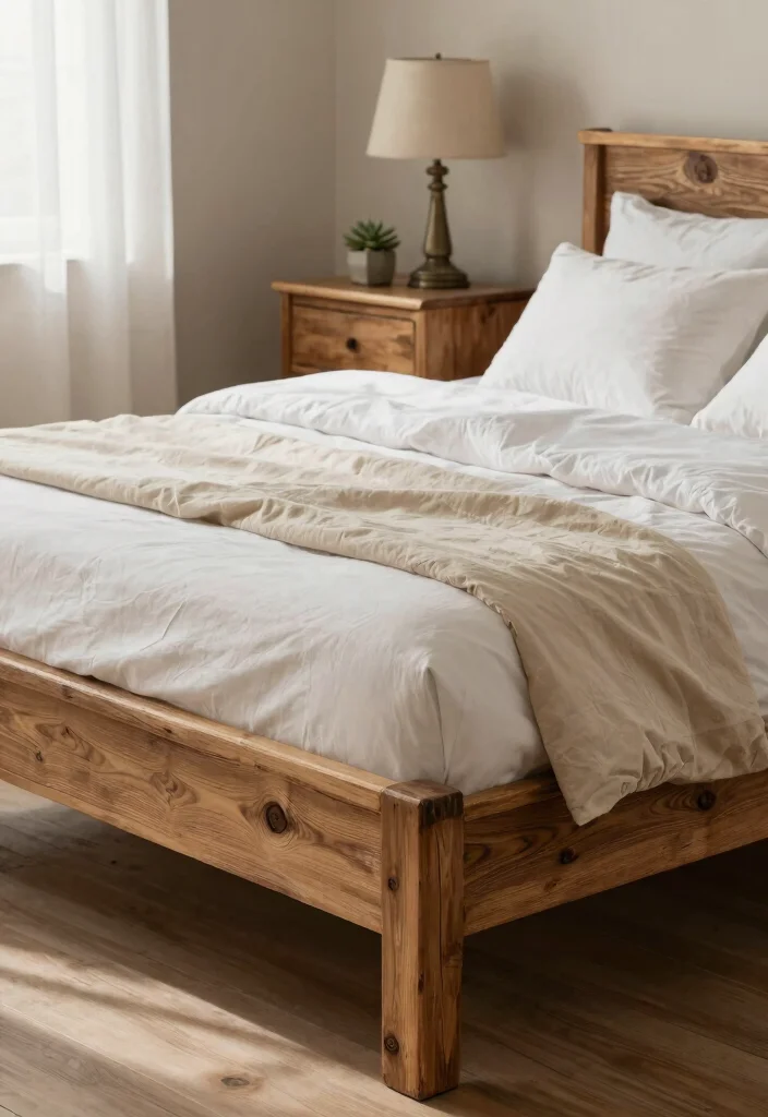 17 Farmhouse Bed Frame Ideas With Rustic Elegance - 1. Classic Reclaimed Wood Frame 1