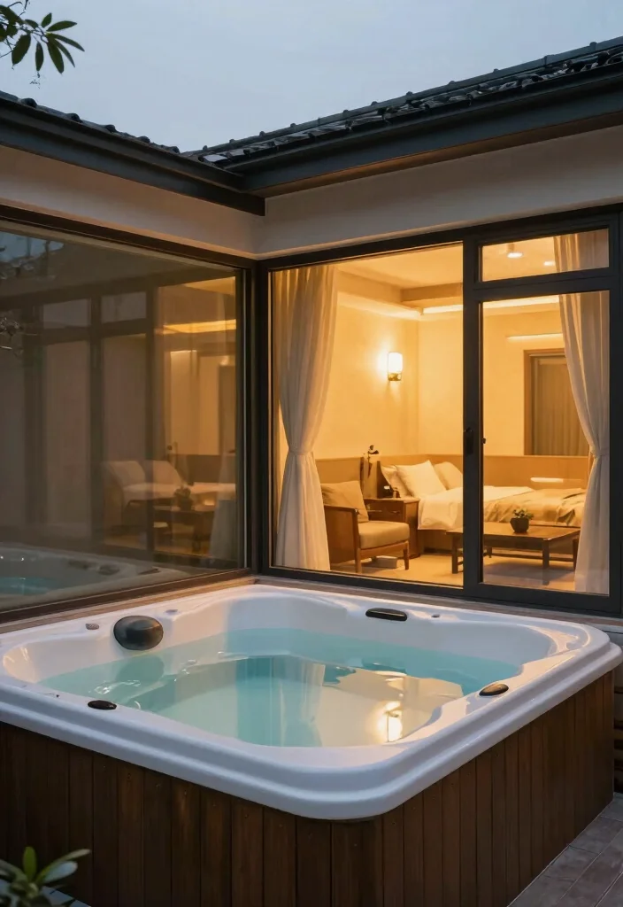 17 Jacuzzi on Terrace Ideas With Spa Luxury Feel - 14. Year-Round Enjoyment with an Enclosure 1