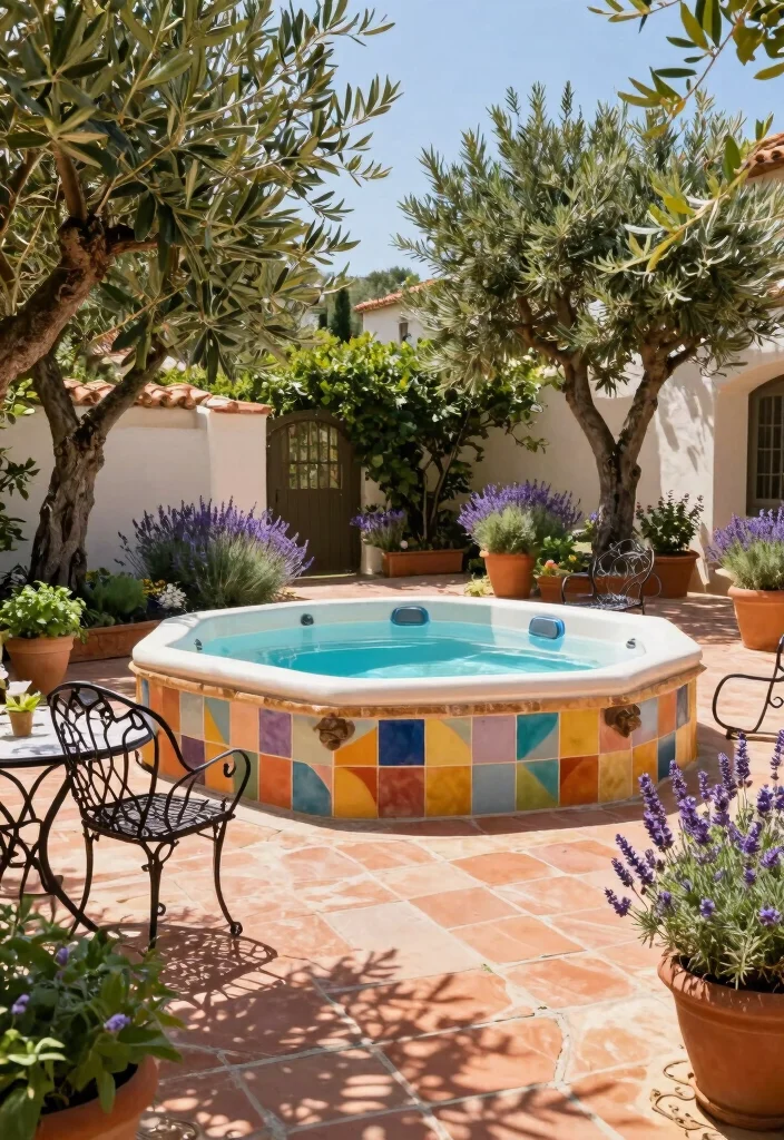 17 Jacuzzi on Terrace Ideas With Spa Luxury Feel - 4. Mediterranean Escape 1
