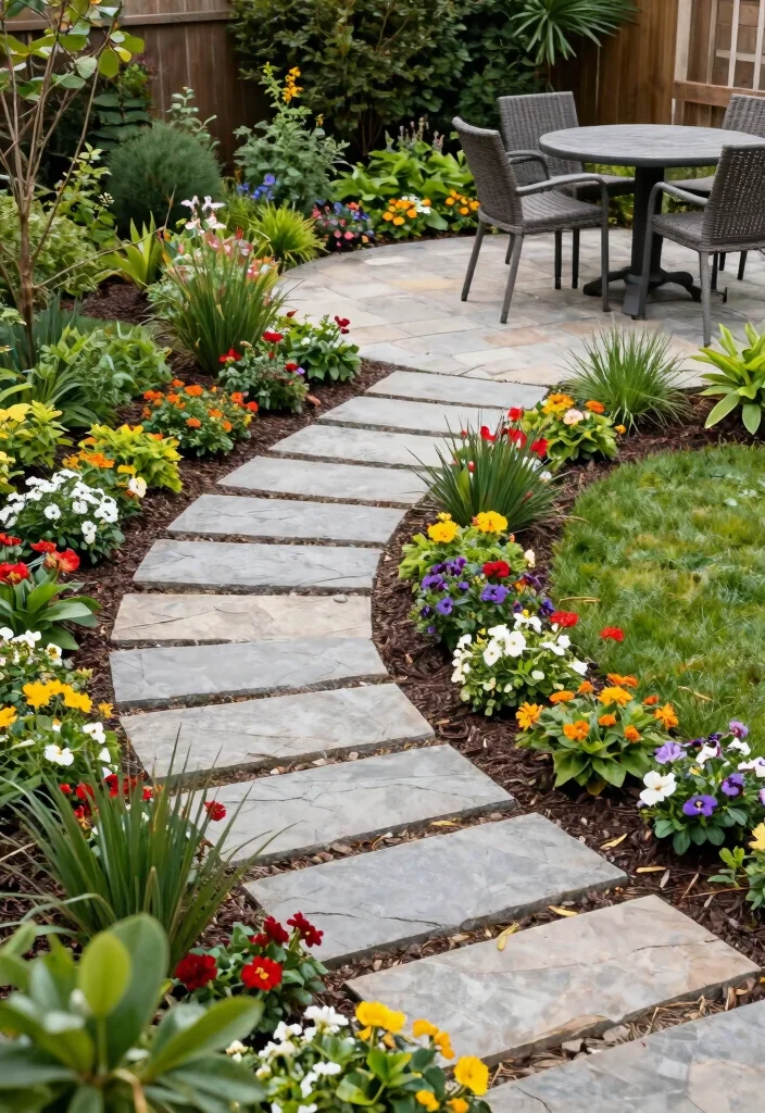 17 Landscaping Small Front Yard Ideas That Maximize Space - 16. Mixing Hardscape and Softscape 1