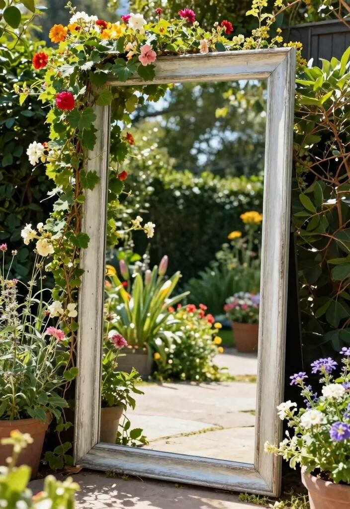 17 Landscaping Small Front Yard Ideas That Maximize Space - 5. Use of Mirrors: Reflecting Beauty 1