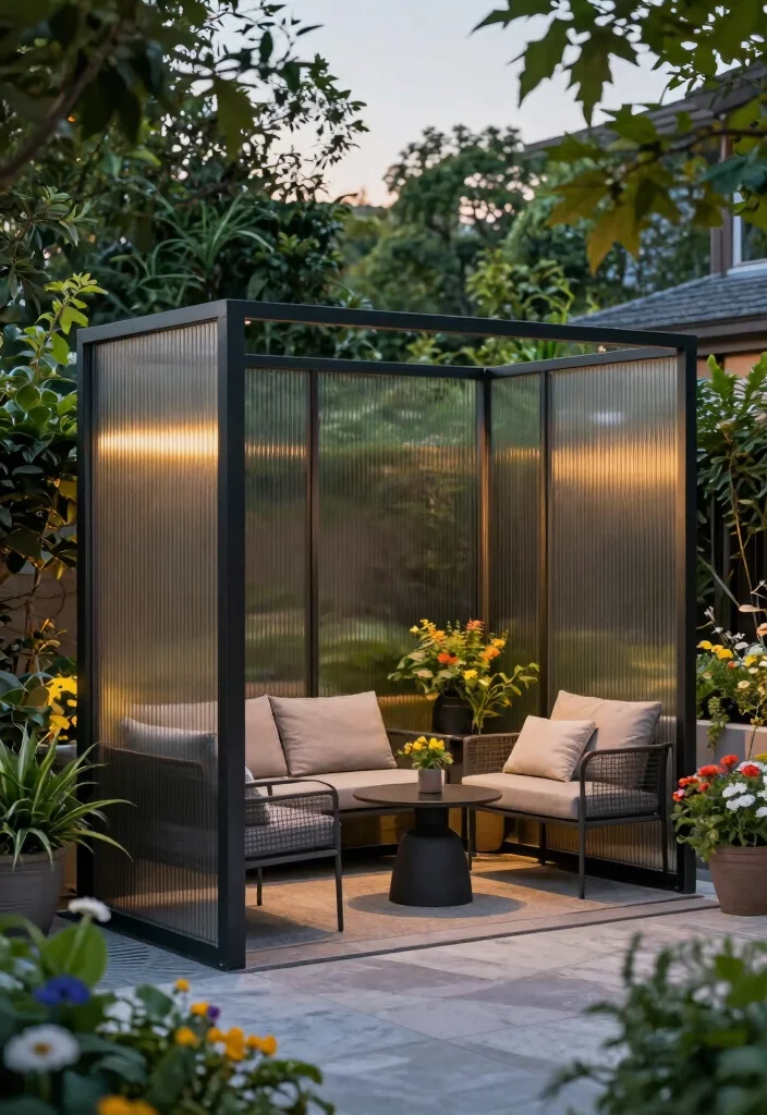 17 Metal Panel Fence Ideas With Contemporary Style - 12. Privacy Screens 1