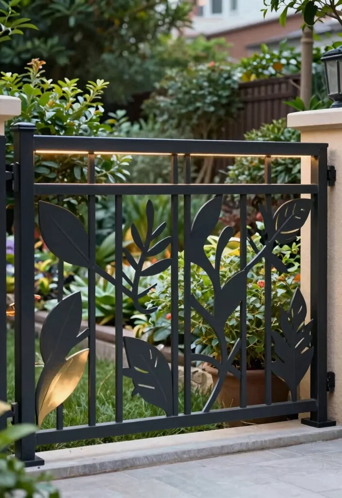 17 Metal Panel Fence Ideas With Contemporary Style - 14. Decorative Cut-Outs 1