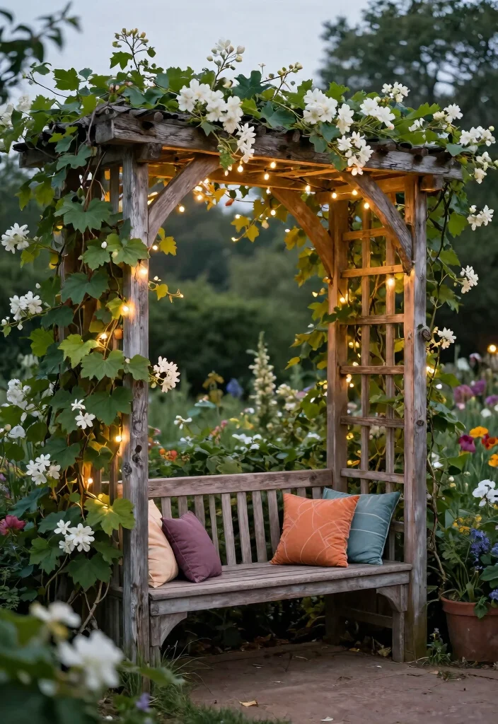 17 Muscadine Trellis Ideas With Rustic Vineyard Vibes - 2. The Rustic Arbor Trellis 1
