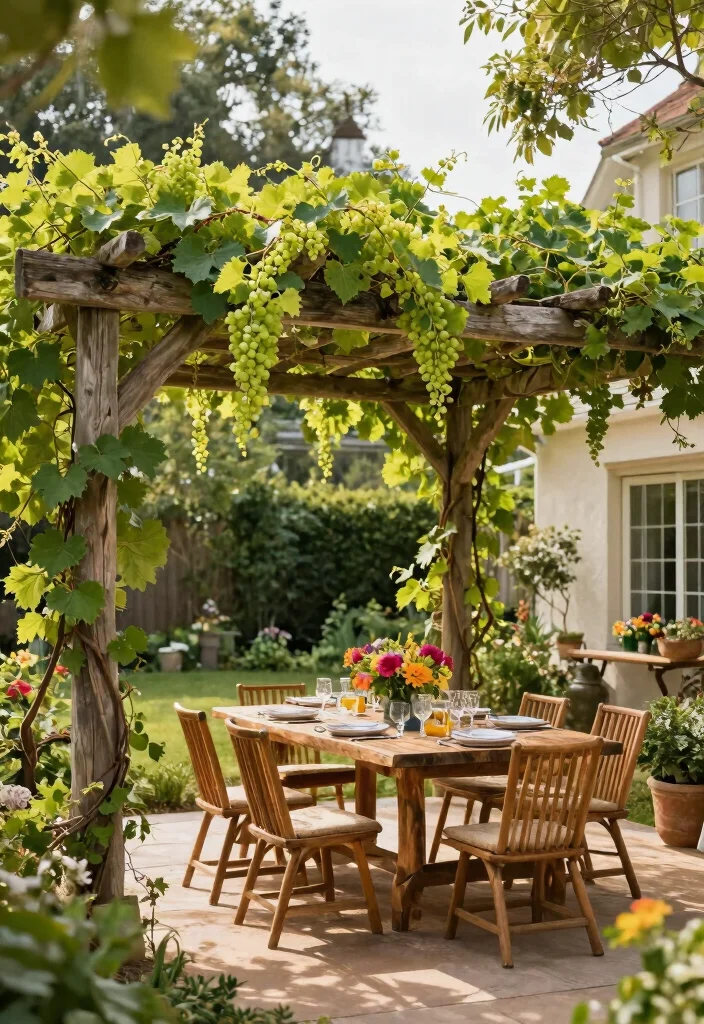 17 Muscadine Trellis Ideas With Rustic Vineyard Vibes - 3. The Pergola-Trellis Combo 1
