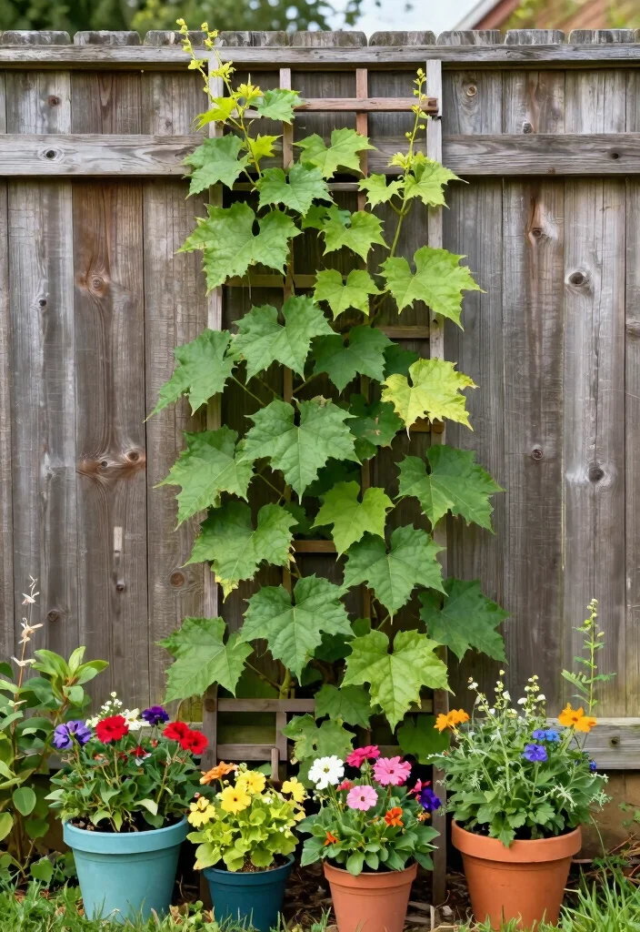 17 Muscadine Trellis Ideas With Rustic Vineyard Vibes - 4. DIY Vertical Trellis Garden 1