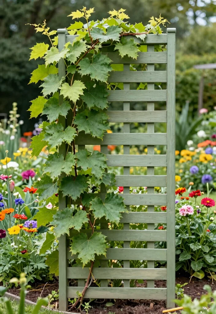 17 Muscadine Trellis Ideas With Rustic Vineyard Vibes - 6. The Fan Trellis Design 1