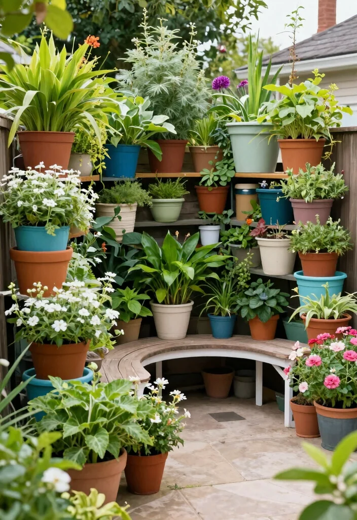 17 Temporary Privacy Fence Ideas That Look Stylish - 11. Planting Container Gardens 1