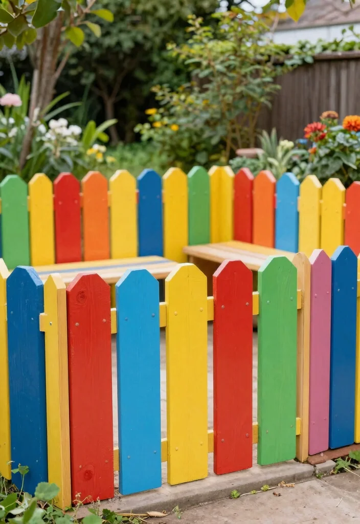 17 Temporary Privacy Fence Ideas That Look Stylish - 16. Painted Plywood Boards 1