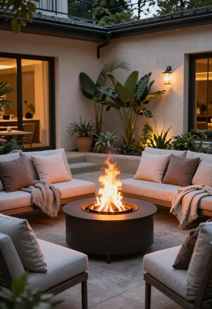 17 Terrace Interior Design Ideas With Modern Comfort 11 17 Terrace Interior Design Ideas With Modern Comfort - 11. Fire Pit Gatherings 1