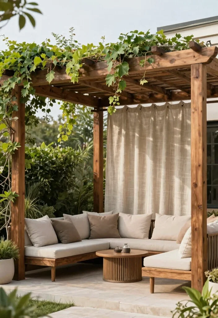 17 Terrace Interior Design Ideas With Modern Comfort 14 17 Terrace Interior Design Ideas With Modern Comfort - 14. Chic Pergola Design 1