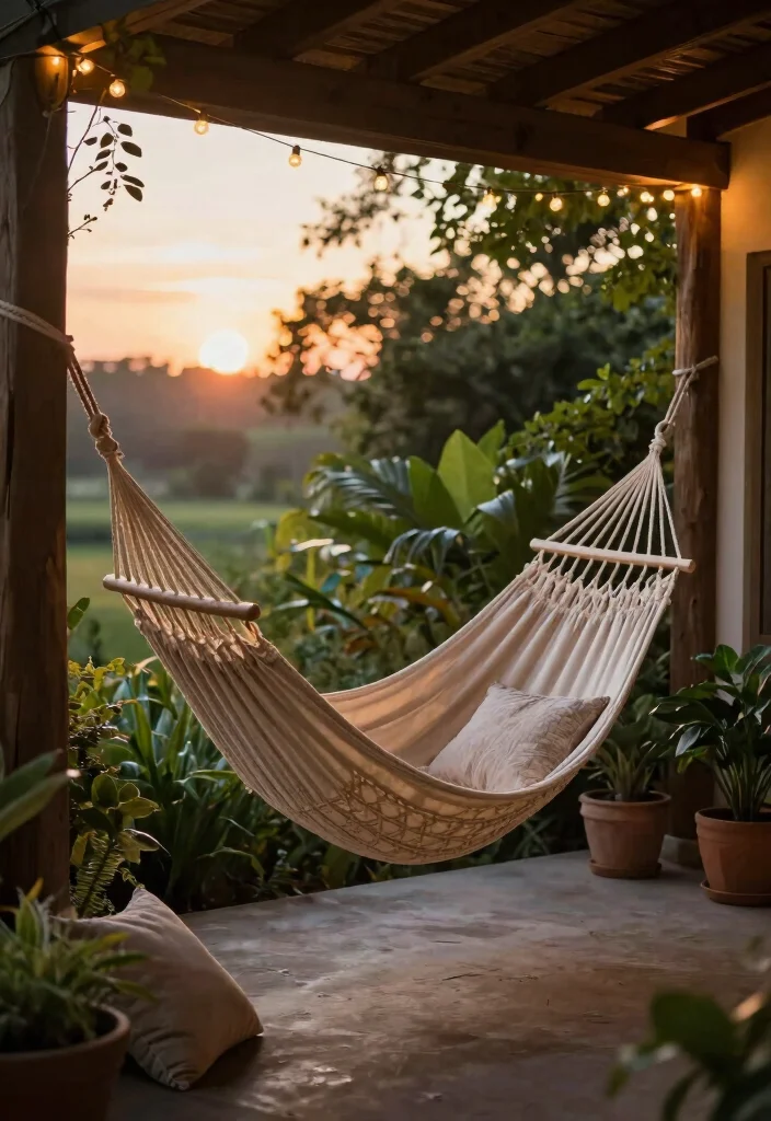 17 Terrace Interior Design Ideas With Modern Comfort 4 17 Terrace Interior Design Ideas With Modern Comfort - 4. Comfy Hammock Nook 1