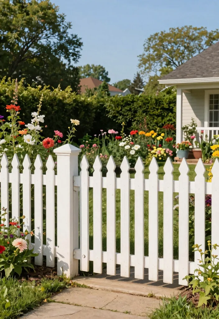 17 Wood Fence Styles Ideas That Elevate Any Yard - 1. Classic Picket Fence 1
