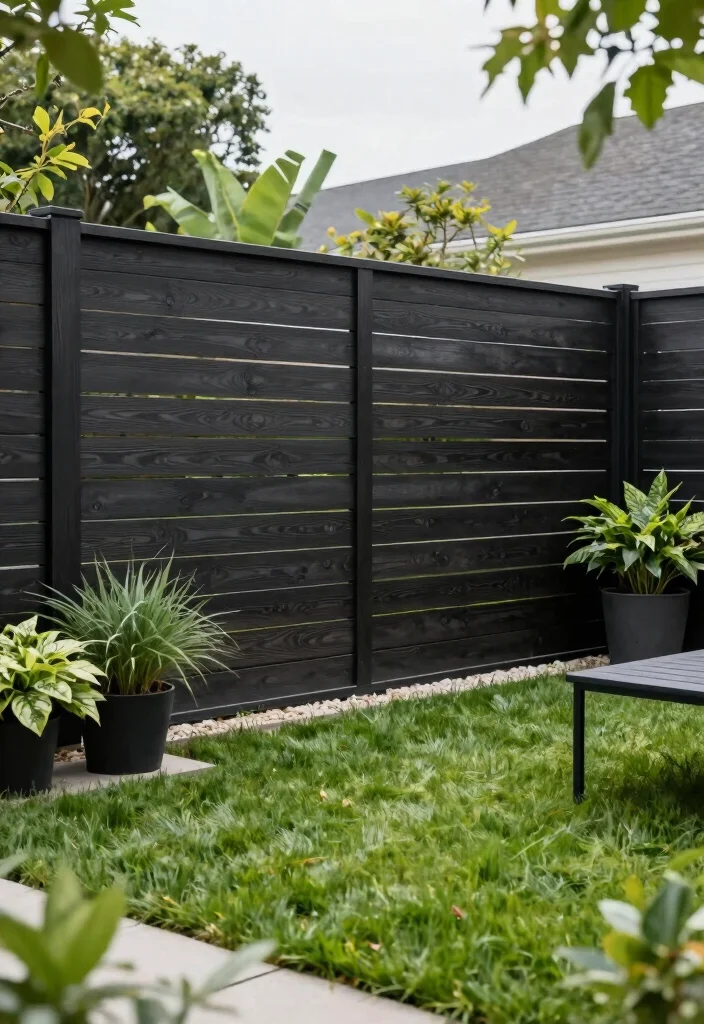 17 Wood Fence Styles Ideas That Elevate Any Yard - 4. Horizontal Slat Fence 1