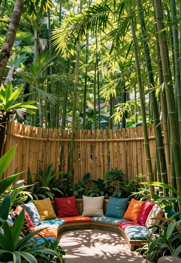 17 Wood Fence Styles Ideas That Elevate Any Yard - 9. Bamboo Privacy Screen 1