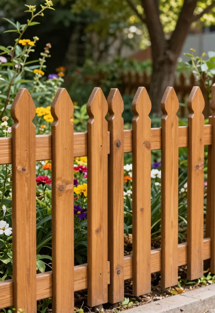 18 Cedar Fence Ideas With Classic Warm Tone - 1. Classic Picket Fence 1