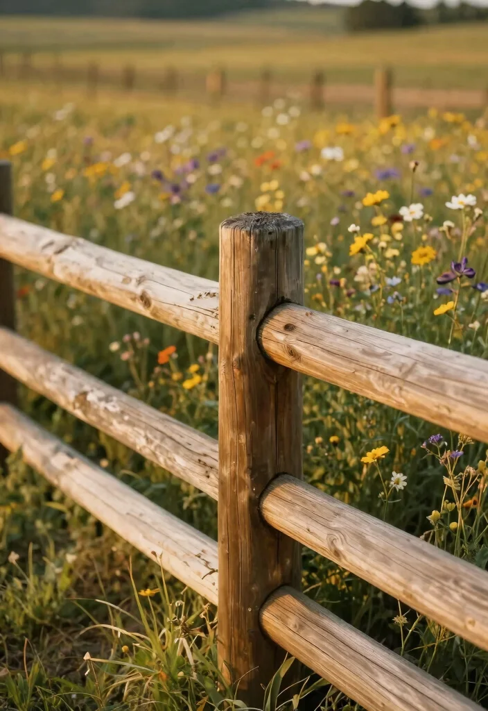 18 Cedar Fence Ideas With Classic Warm Tone - 5. Rustic Cedar Rail Fence 1