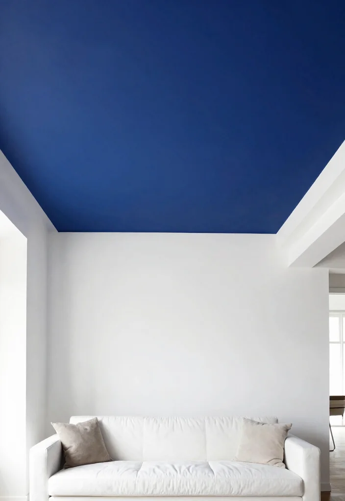 18 Drawing Room Pop Ceiling Design Ideas With Statement Detail - 14. Contrast Colors for Visual Impact 1