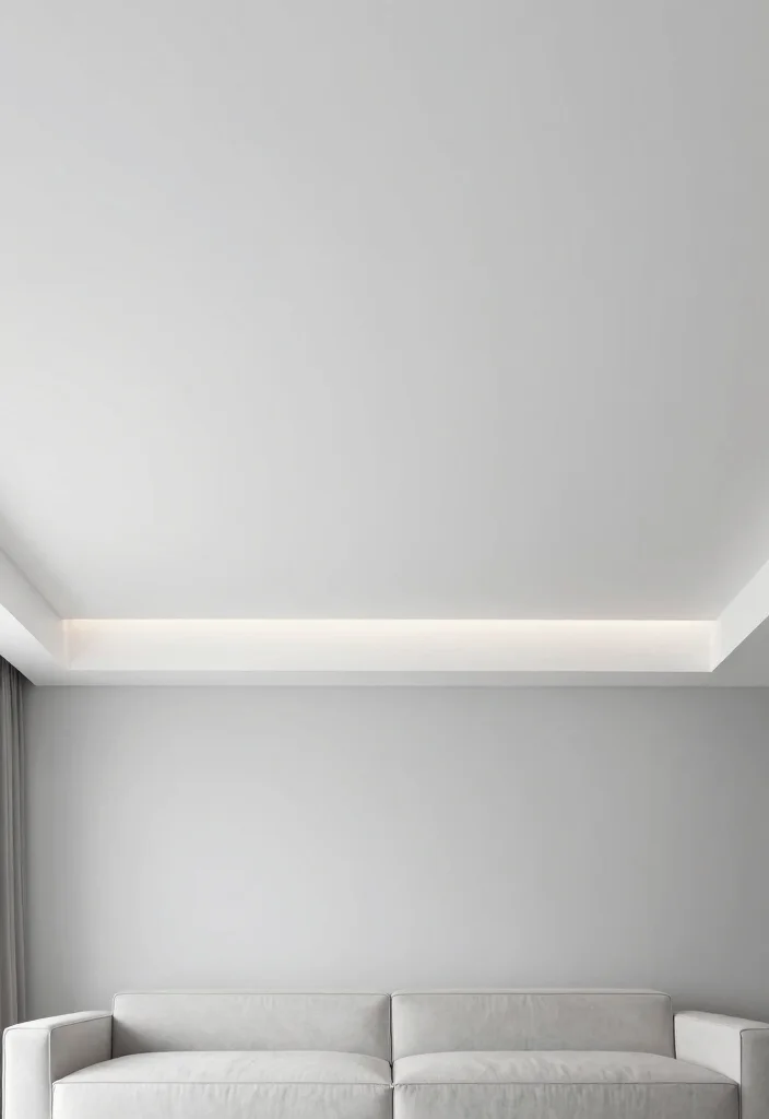 18 Drawing Room Pop Ceiling Design Ideas With Statement Detail - 15. Minimalist Lines for Sleek Look 1