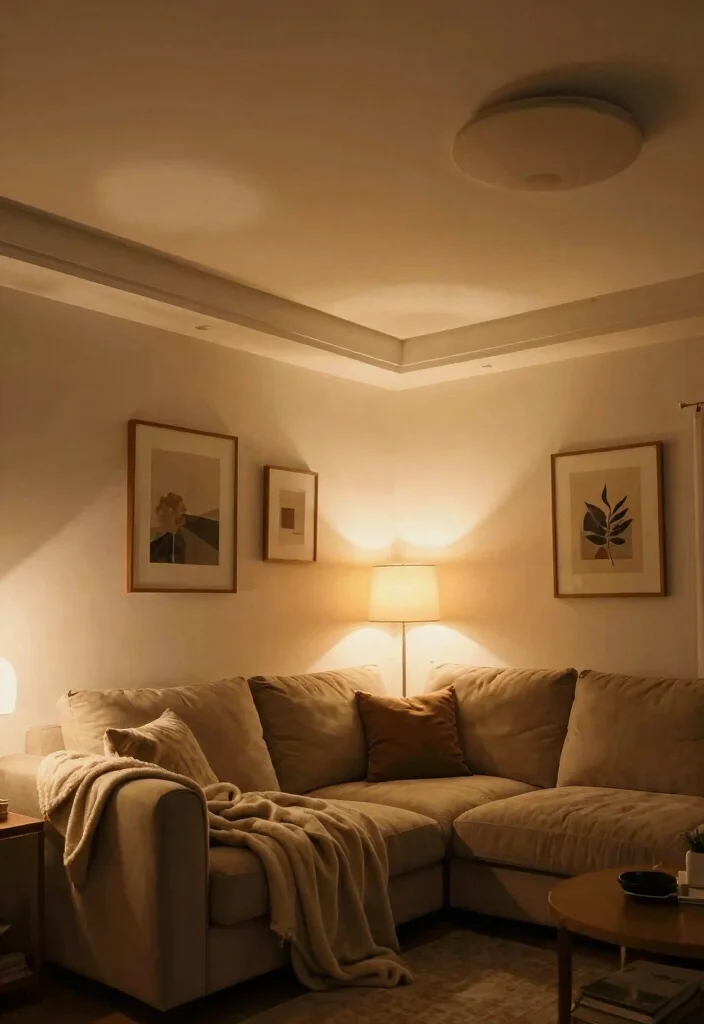 18 Drawing Room Pop Ceiling Design Ideas With Statement Detail - 17. Soft Lighting Effects for Ambiance 1