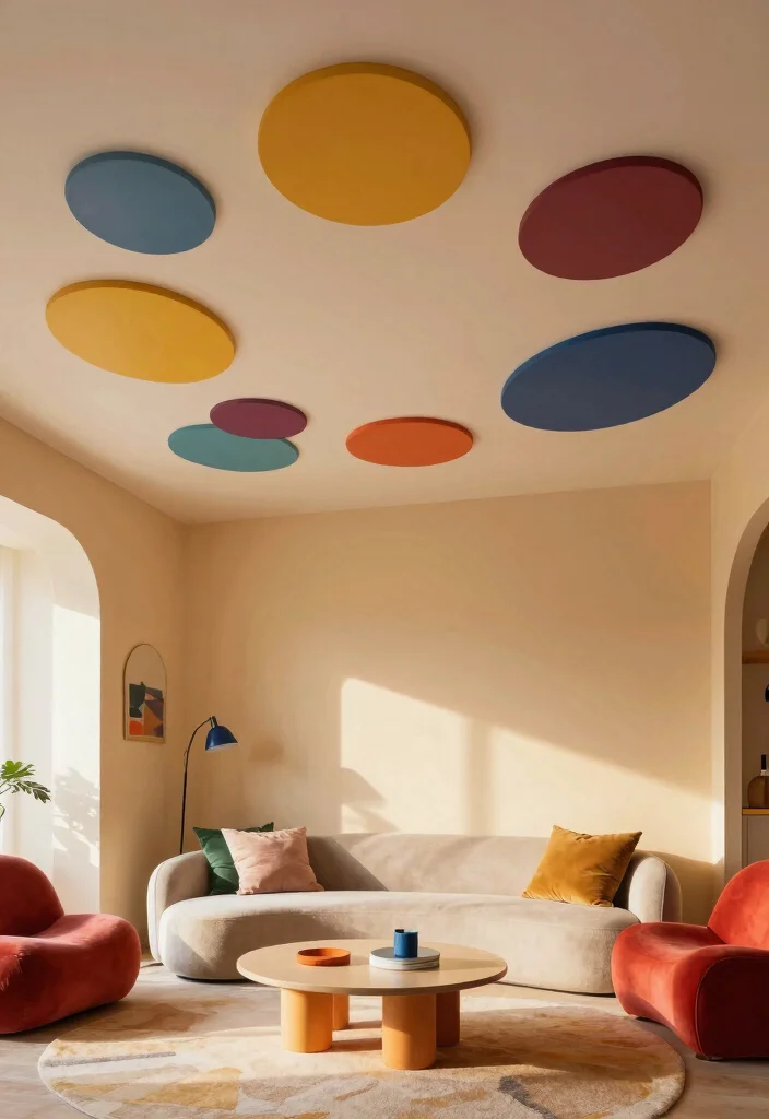 18 Drawing Room Pop Ceiling Design Ideas With Statement Detail - 18. Personalization with Unique Shapes 1