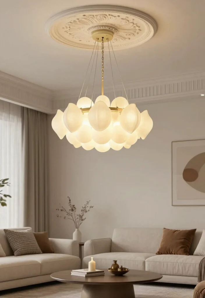 18 Drawing Room Pop Ceiling Design Ideas With Statement Detail - 8. Statement Lighting Fixtures 1