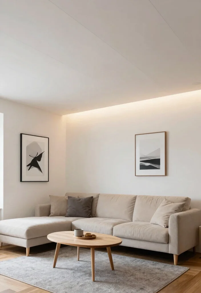18 False Ceiling Ideas Living Rooms Will Love - 1. Sleek White Panels 1