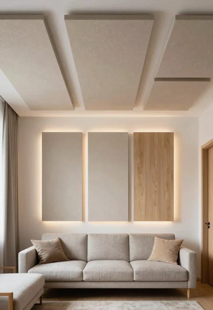 18 False Ceiling Ideas Living Rooms Will Love - 13. Acoustic Panels 1