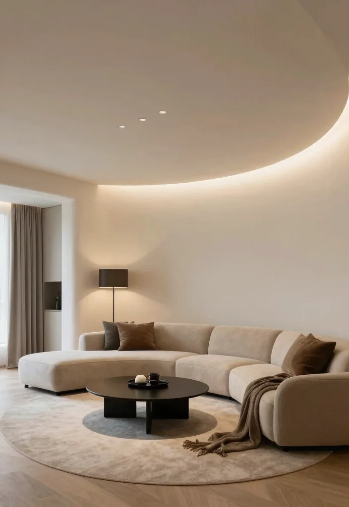 18 False Ceiling Ideas Living Rooms Will Love - 16. Curved Ceilings 1