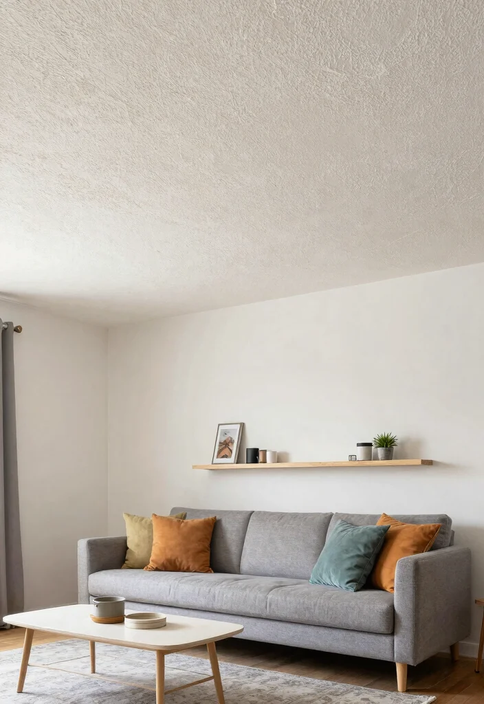 18 False Ceiling Ideas Living Rooms Will Love - 5. Textured Ceiling Tiles 1