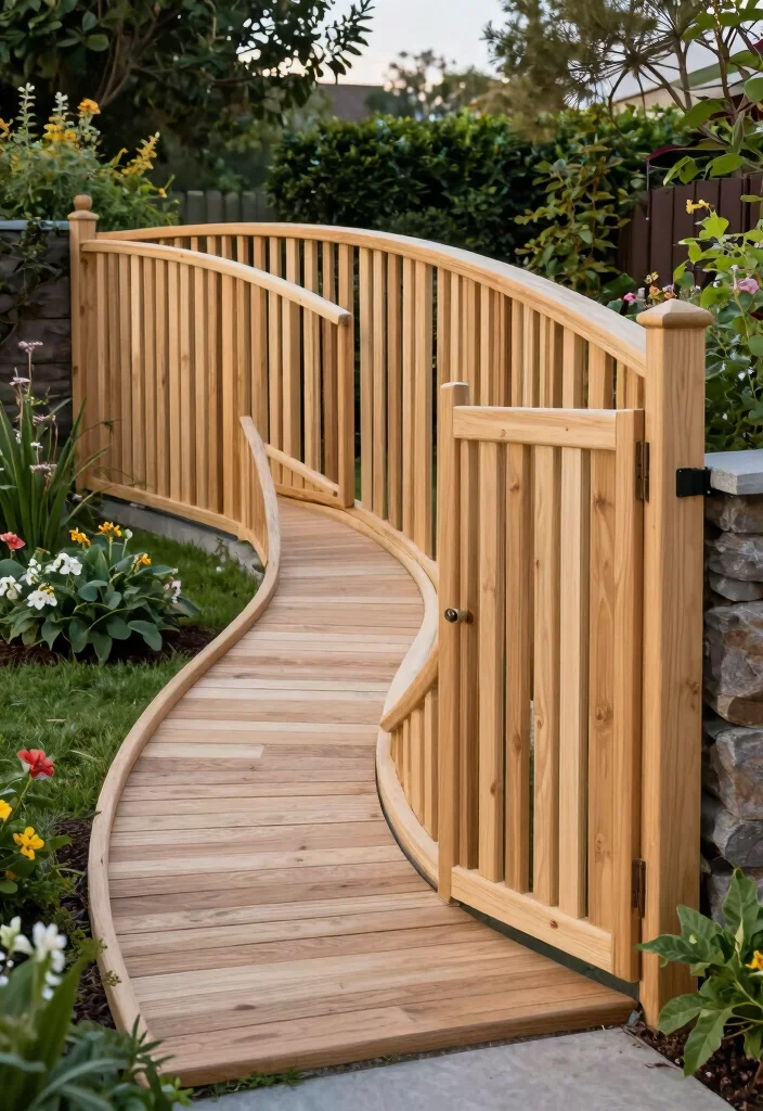 18 Fence Grill Design Modern Ideas With Bold Patterns - 12. Curved Elegance 1