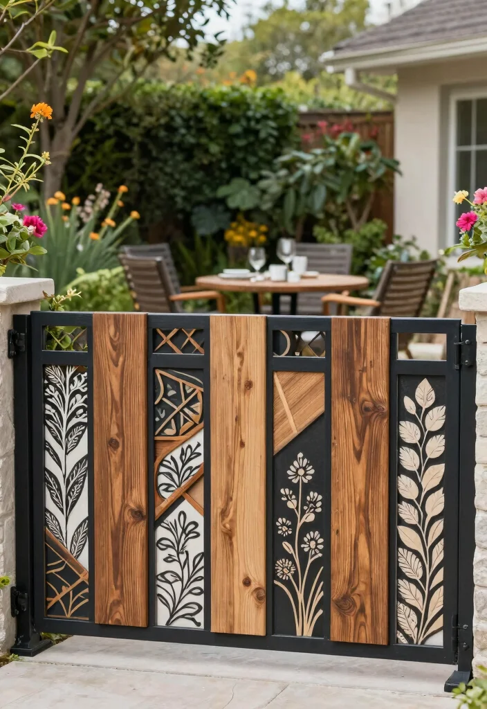 18 Fence Grill Design Modern Ideas With Bold Patterns - 18. Hybrid Designs 1