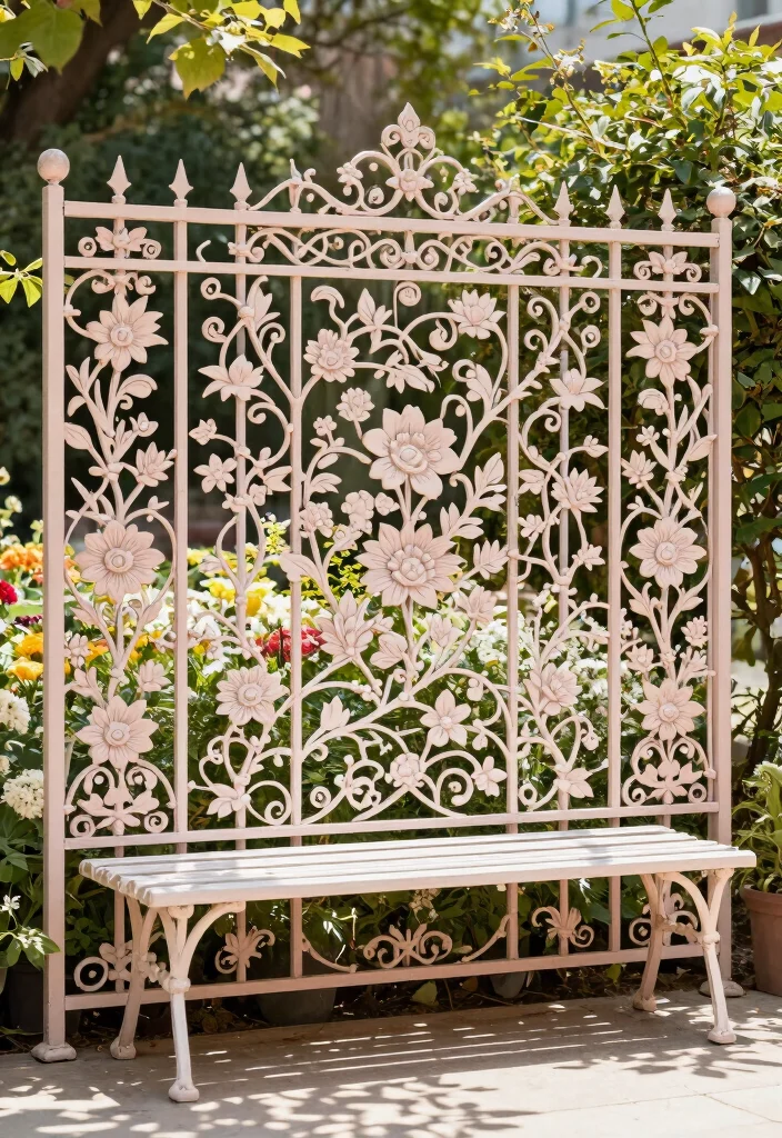 18 Fence Grill Design Modern Ideas With Bold Patterns - 3. Floral Inspirations 1