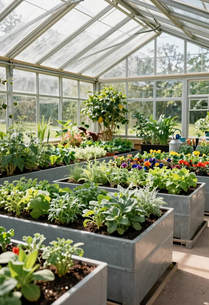 18 Garden Design Raised Beds Ideas With Organized Beauty - 11. Glasshouse Raised Beds 1