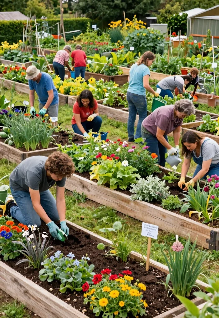 18 Garden Design Raised Beds Ideas With Organized Beauty - 12. Community Garden Raised Beds 1