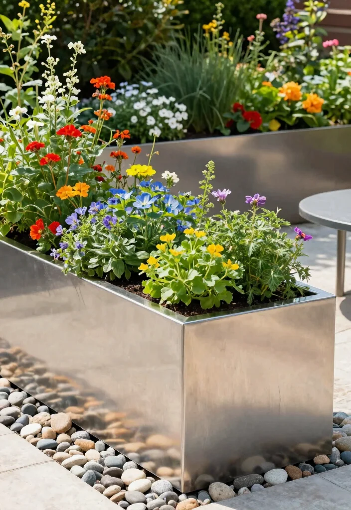 18 Garden Design Raised Beds Ideas With Organized Beauty - 3. Metal Raised Beds for Modern Appeal 1