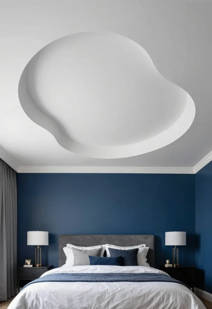 18 Gypsum Ceiling Design Bedroom Modern Ideas With Clean Finish - 17. Custom Shape Designs 1