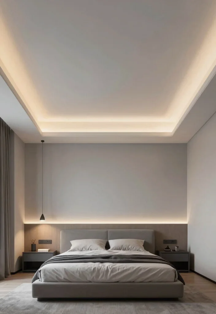 18 Gypsum Ceiling Design Bedroom Modern Ideas With Clean Finish - 7. Integrated Lighting 1