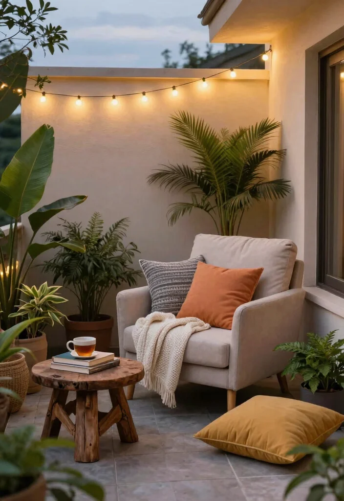 18 Living Room Terrace Ideas That Blend Indoors & Out - 1. Cozy Nook with Soft Textiles 1