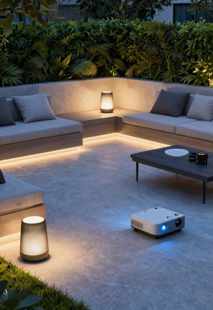 18 Living Room Terrace Ideas That Blend Indoors & Out - 14. Integrated Technology 1