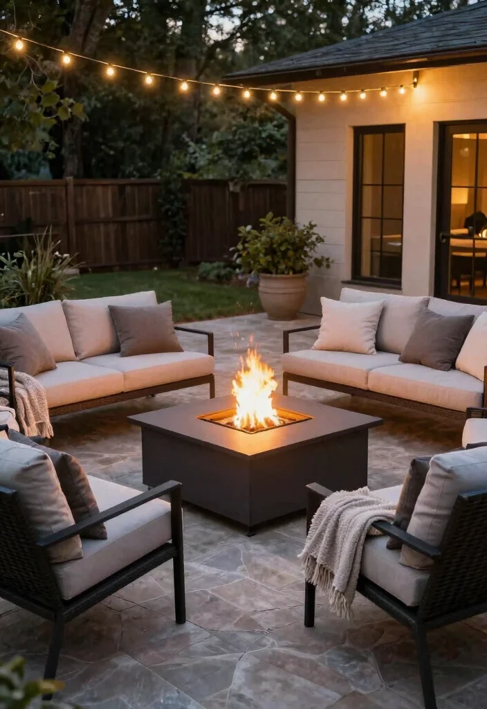 18 Living Room Terrace Ideas That Blend Indoors & Out - 9. Outdoor Fire Pit 1