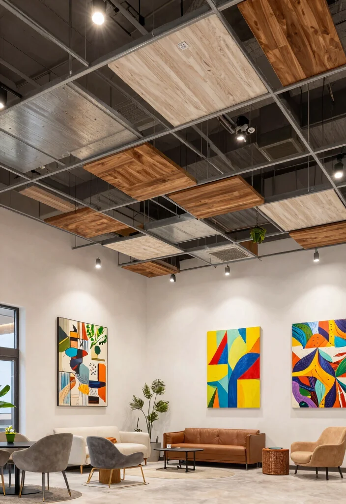 18 Lobby Ceiling Design 2026 Trending Ideas That Make a Grand First Impression - 10. Customizable Ceiling Grids 1