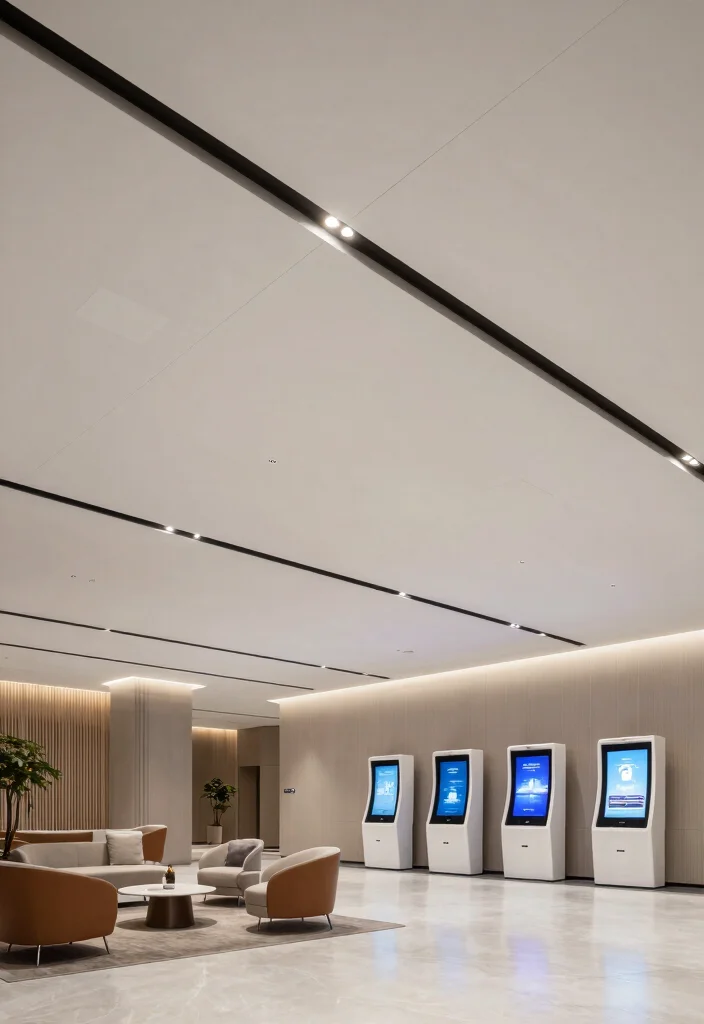18 Lobby Ceiling Design 2026 Trending Ideas That Make a Grand First Impression - 15. Integrated Technology Ceilings 1