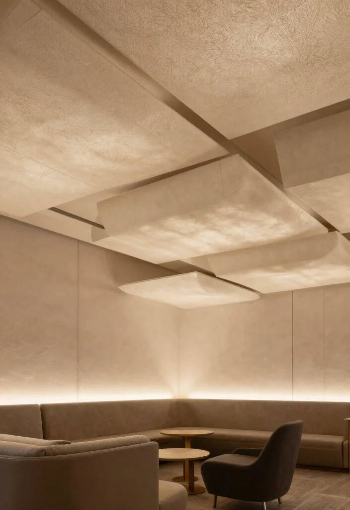 18 Lobby Ceiling Design 2026 Trending Ideas That Make a Grand First Impression - 17. Sound-Absorbing Ceilings 1